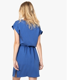 robe femme casual en lyocell avec taille ajustable par cordon bleu robes9128301_3