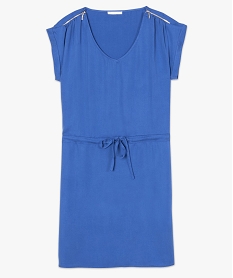 robe femme casual en lyocell avec taille ajustable par cordon bleu robes9128301_4