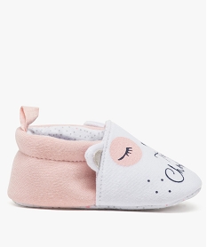 chaussons de naissance bebe fille motif chouette blanc chaussures de naissance9129101_1