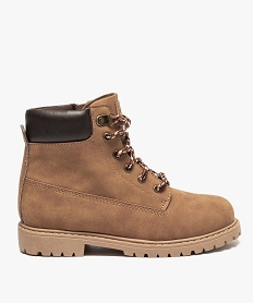 chaussures montantes garcon a semelle crantee - les supaires beige boots et bottillons9136501_1