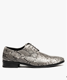 GEMO Derbies homme imiitation python Noir