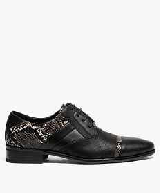 derbies homme avec effets de matieres noir9140701_1