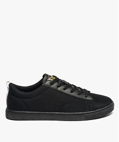 GEMO Baskets homme unies tout mesh Noir