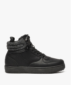 baskets homme semi-montantes a lacets col rembourrre contraste noir baskets montantes9144101_1