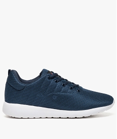 GEMO Baskets homme en toile avec semelle ultra légère bleu chine