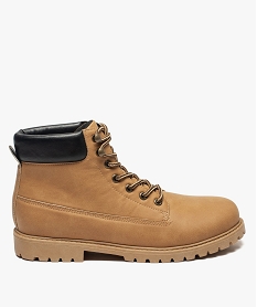 chaussures montantes homme a semelle crantee - les supaires jaune bottes et boots9145701_1