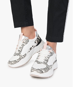 dad shoes* femme a motif animalier blanc baskets et tennis9149501_1