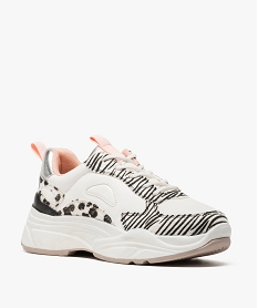 dad shoes* femme a motif animalier blanc baskets et tennis9149501_2