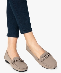 GEMO Mocassins femme souples spécial confort marron fonce