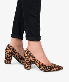 NU-PIED ORANGE CHAUSSURE TALON AO LEOPARD