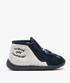 GEMO Chaussons bébé garçon bicolores avec broderies Bleu