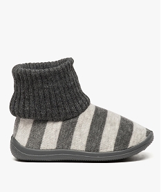 GEMO Chaussons bébé à rayures avec tige façon chaussettes Gris