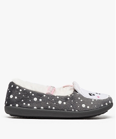 GEMO Chaussons fille en forme de ballerine avec motif chat Gris