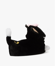 chaussons femme peluche en forme de chat noir9175101_4