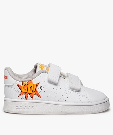 GEMO Baskets bébé garçon avec motif coloré - Adidas Advantage Blanc