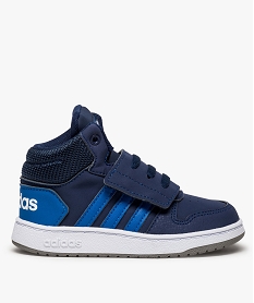 GEMO Baskets bébé à scratchs - Adidas Hoops Mid Bleu