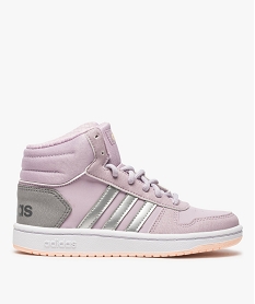 GEMO Baskets fille semi-montantes bicolores - Hoops Mid Adidas Rose