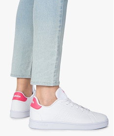 GEMO Baskets femme à lacets – Adidas Advantage K rose chine