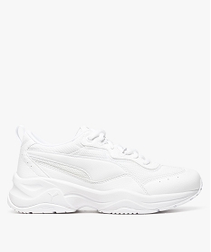 GEMO Baskets Dad shoes* femme à lacets unies - Puma Cilia Blanc