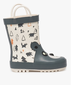 bottes de pluie garcon motif ours en relief et anses beige bottes de pluie apres-ski9183601_1