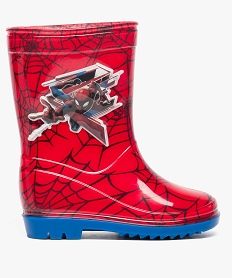 GEMO Bottes de pluie garçon à imprimé Spiderman Rouge