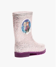 bottes de pluie fille a paillettes avec semelle lumineuse reine des neiges rose bottes de pluies9184501_4