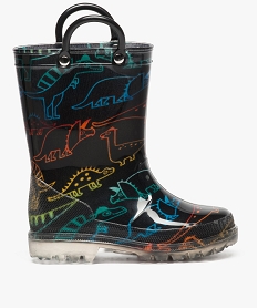 bottes de pluie garcon avec motifs dinosaures noir9184601_1