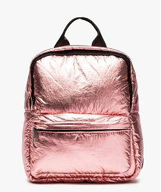 GEMO Sac à dos fille en matière matelassée brillante Rose