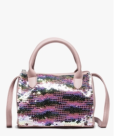 GEMO Sac fille forme bowling en sequins réversibles Rose