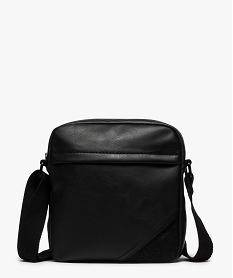 GEMO Pochette homme avec empiècement denim Noir