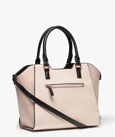sac a main femme multimatiere forme trapeze rose9189801_2