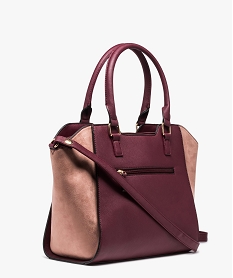 sac a main femme multimatiere forme trapeze rouge9189901_2