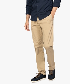 pantalon homme chino coupe slim beige9196101_1