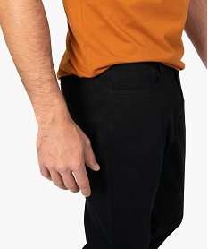 pantalon homme 5 poches coupe regular en toile unie noir9197001_2