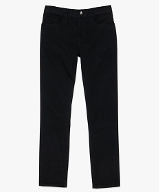 pantalon homme 5 poches coupe regular en toile unie noir pantalons de costume9197001_4