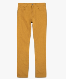pantalon homme 5 poches coupe regular en toile unie orange9197101_4