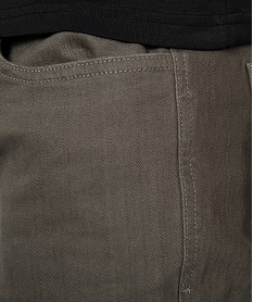pantalon homme 5 poches straight en toile extensible vert9197301_2