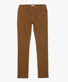 pantalon homme 5 poches straight en toile extensible brun pantalons de costume9197401_4