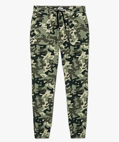 pantalon homme en toile imprime camouflage multicolore9197701_4