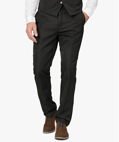 GEMO Pantalon de costume homme coupe ajustée Noir