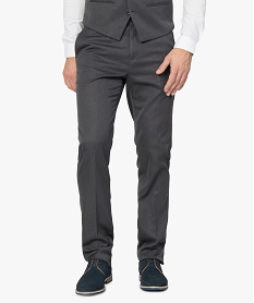 GEMO Pantalon de costume homme coupe ajustée Gris