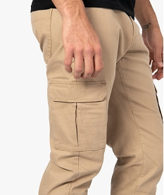 pantalon homme battle en coton stretch beige pantalons de costume9198601_2