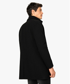 manteau homme ¾ en maille cotelee avec col blouson noir manteaux et blousons9199201_3