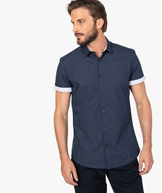 GEMO Chemise homme à manches courtes avec petits motifs Imprimé