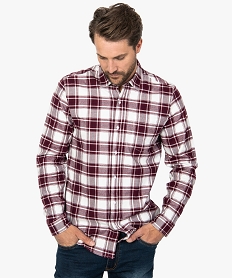 GEMO Chemise homme en flanelle à grands carreaux Imprimé