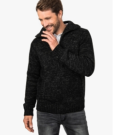 GEMO Gilet homme zippé doublé polaire avec col montant Gris