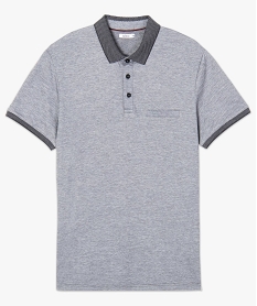 polo homme en maille piquee chinee a col fantaisie gris9205501_4