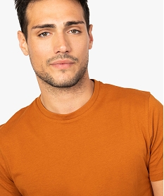 tee-shirt homme regular a manches courtes en coton bio orange9212001_2