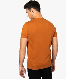 tee-shirt homme regular a manches courtes en coton bio orange9212001_3