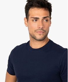 tee-shirt homme regular a manches courtes en coton bio bleu tee-shirts9212101_2
